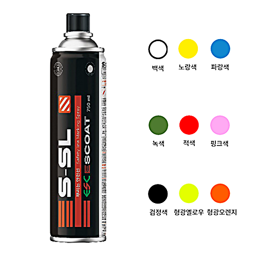 뿌리는안전선(스프레이) 녹색 / 750ml