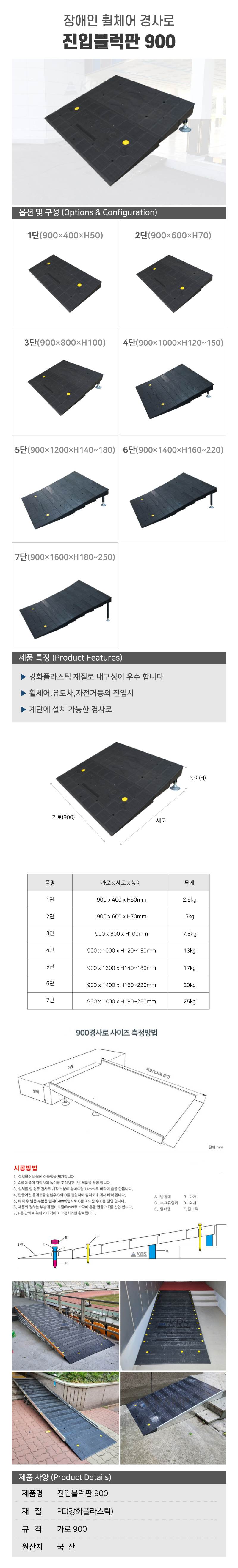 진입블럭판 900 6단 / 900×1400×H160~220