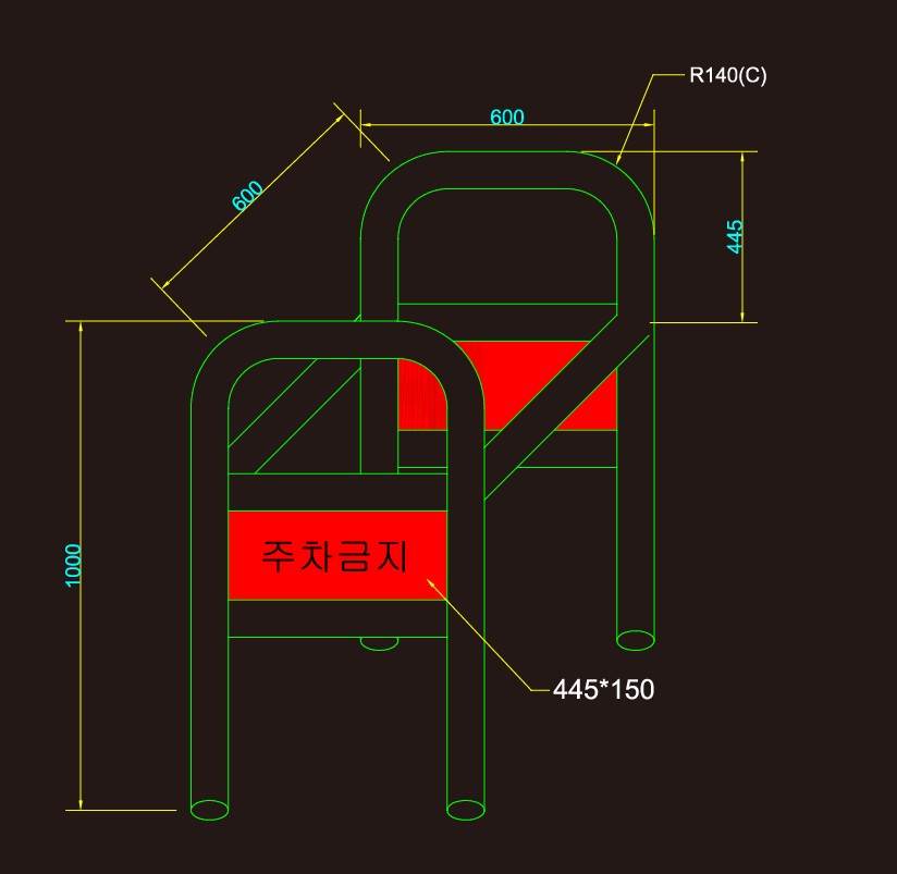 인쇄판추가(소화전보호대용) 스틸소화전(면당) 주문제작