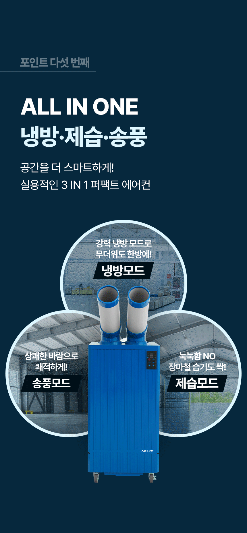 넥스코 / 실속형 산업용에어컨(증발식) 2구 / NKC-AE3000K 무료배송