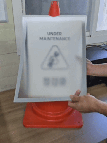 멀티 칼라콘 입간판 양면 / 실버