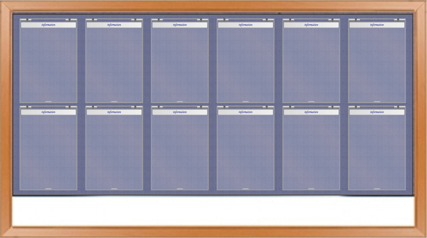 원목게시판 12구 아크릴포켓 주문제작