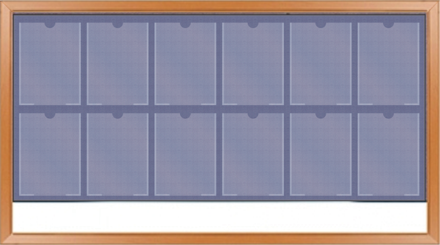 원목게시판 12구 아크릴포켓 주문제작