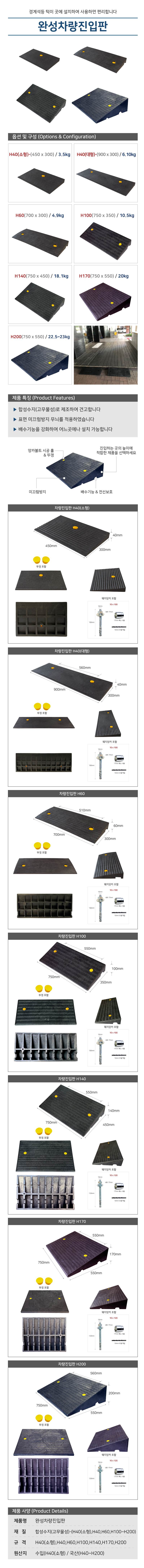 완성차량진입판 40 (대형)900×300×H40